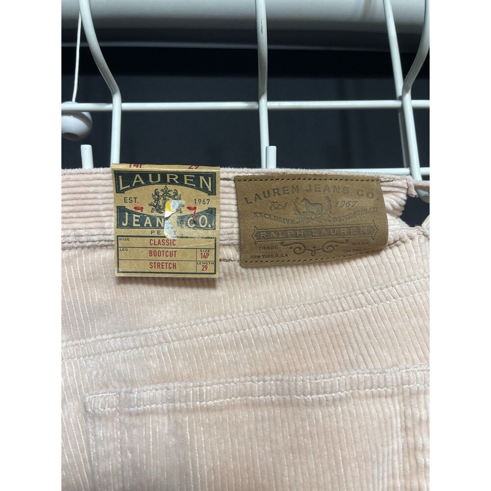 Lauren Jeans Ralph Lauren Size 14 P. Light Pink Corduroy #0147 - Picture 6 of 8